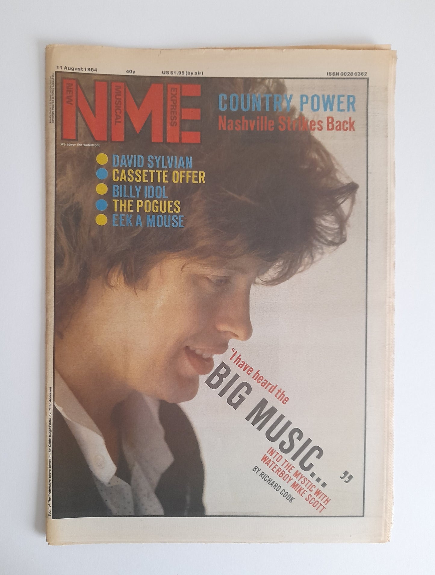 NME Magazine 11 August 1984 Waterboy Mike Scott, David Sylvian