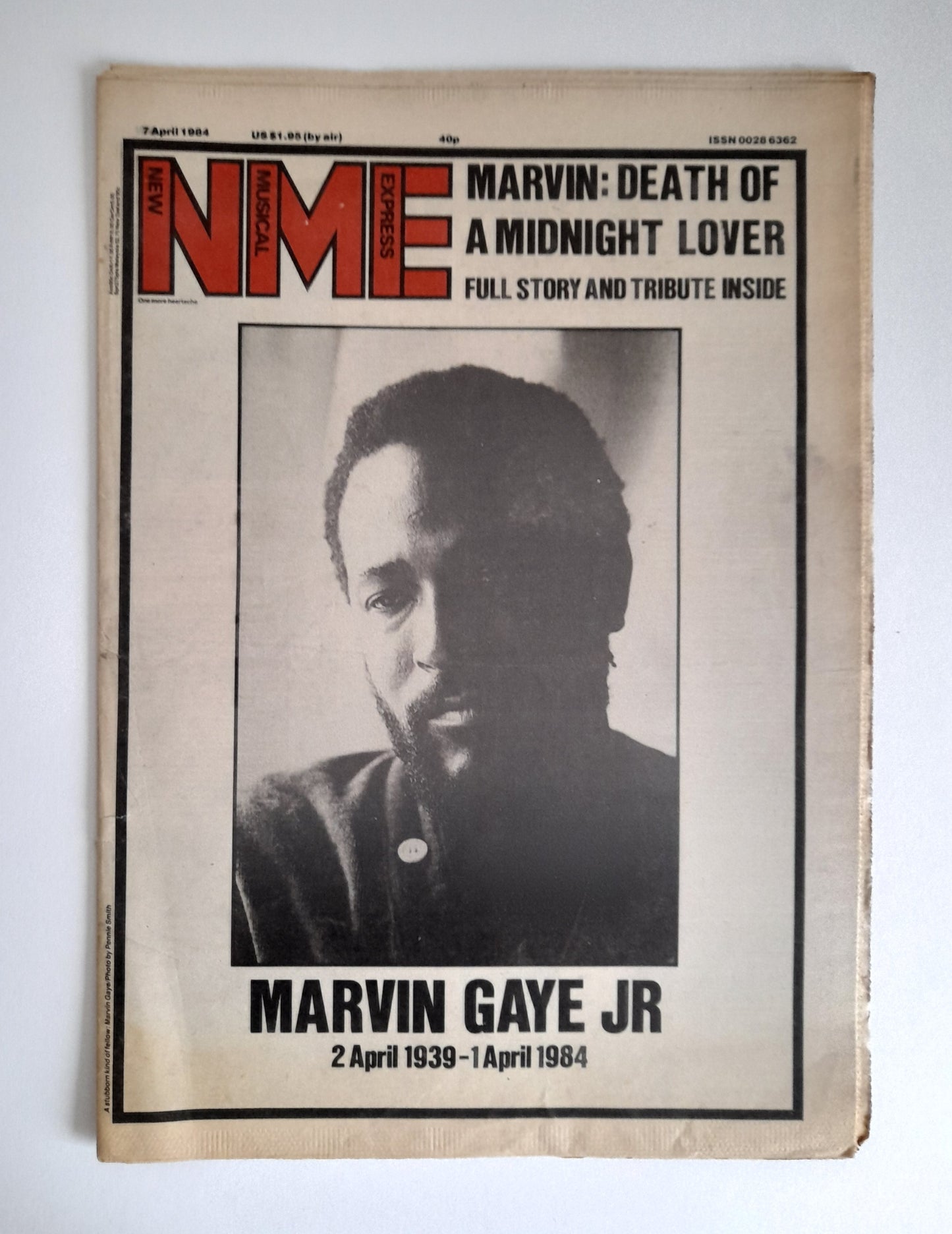 NME Magazine 7 April 1984 Marvin Gaye