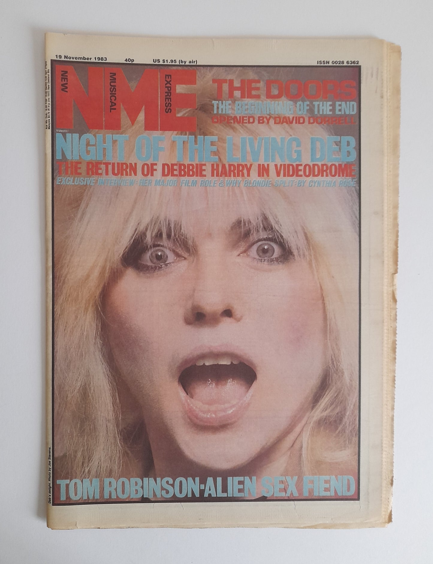NME Magazine 19 November 1983 Debbie Harry